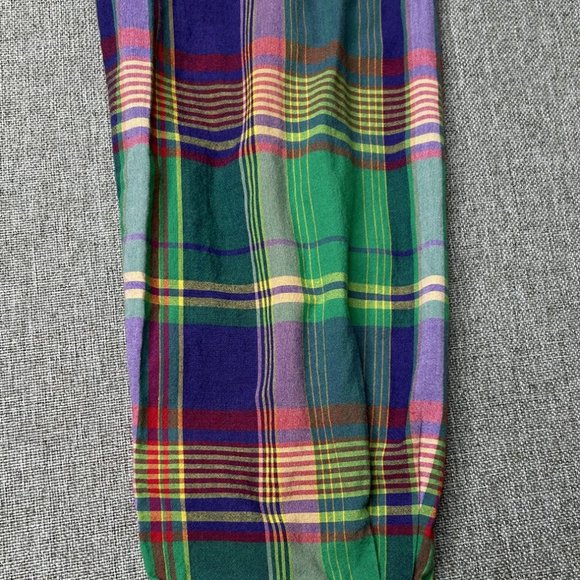 Ralph Lauren Button Down Shirt Men's L Green Colorful Plaid Preppy Casual - Picture 9 of 14